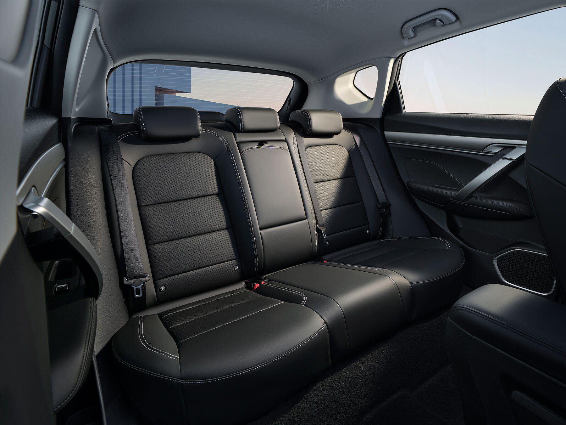 asientos de cuero negro